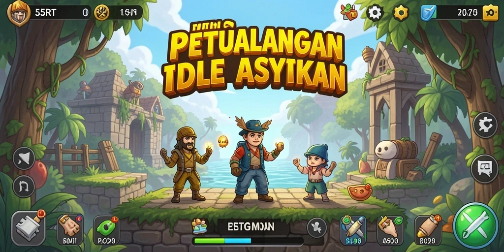 Tampilan gameplay 55RT yang menarik dan penuh warna.