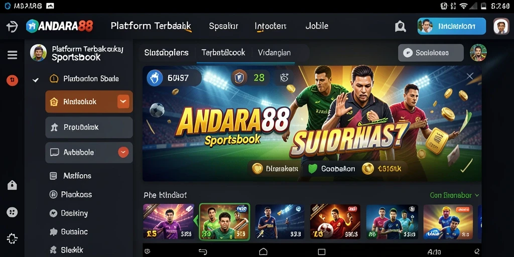 Tampilan gameplay menarik dari taruhan olahraga di ANDARA88.