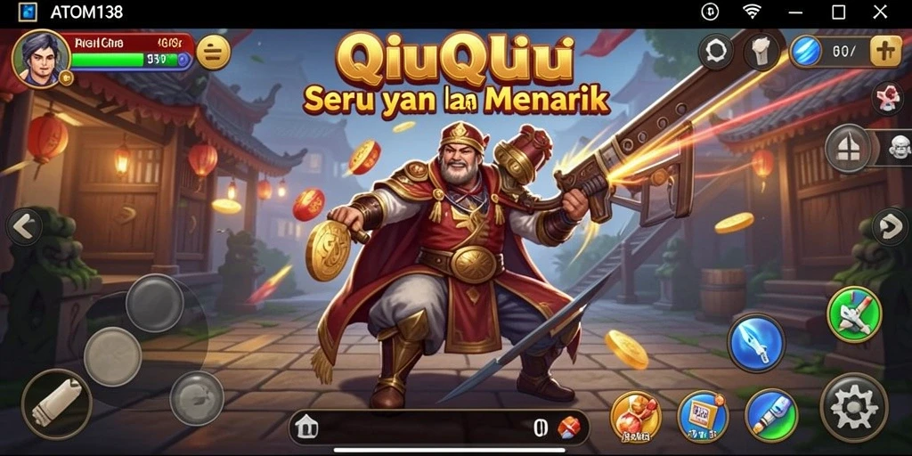 Screenshot ATOM138 menampilkan aksi seru permainan QiuQiu.