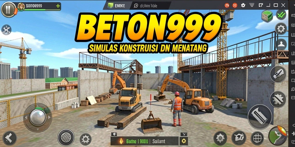 Tampilan gameplay menyenangkan dengan berbagai proyek konstruksi.