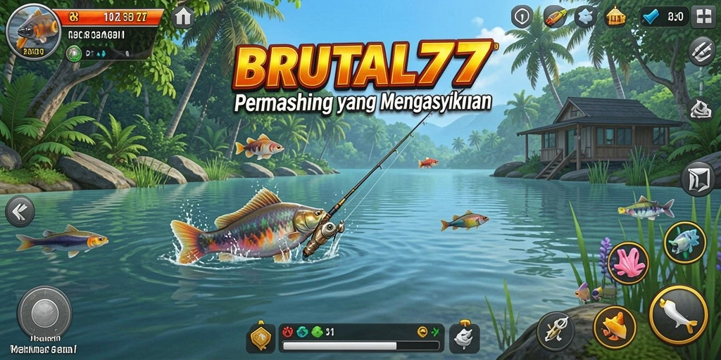 Tangkapan ikan yang mengesankan dalam gameplay BRUTAL77.