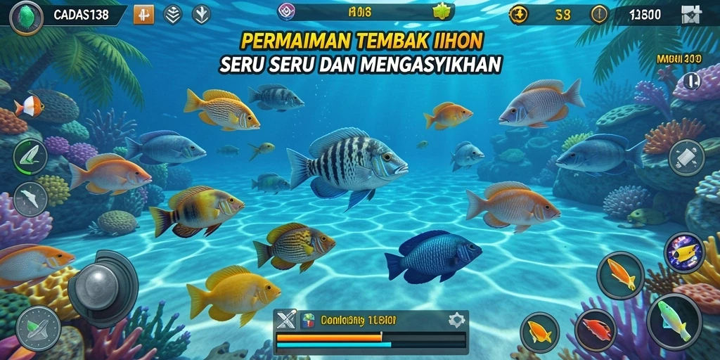Tampilan gameplay seru Tembak Ikan di CADAS138.