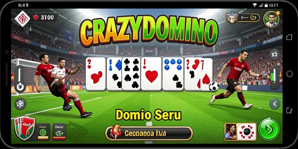 Screenshot menunjukkan suasana permainan domino yang kompetitif dan menarik.