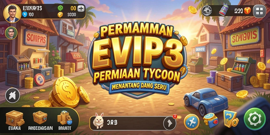 Tampilan gameplay Tycoon yang seru dan menarik di EVIP3.