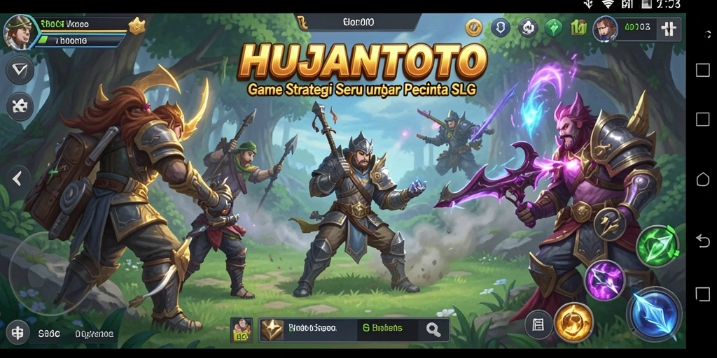 Tampilan gameplay seru dari HUJANTOTO dengan aksi strategi.