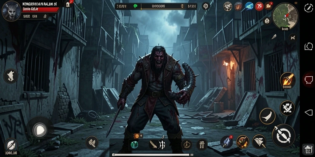 Tampilan gameplay menegangkan dari IDKLUB saat pemain menjelajahi lokasi menyeramkan.