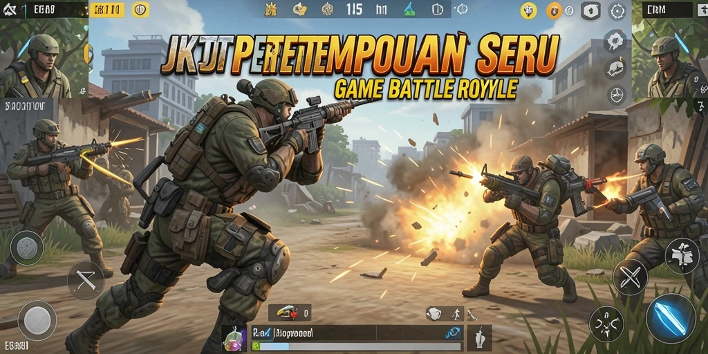Gameplay JKTJKT yang menegangkan dalam pertempuran Battle Royale.