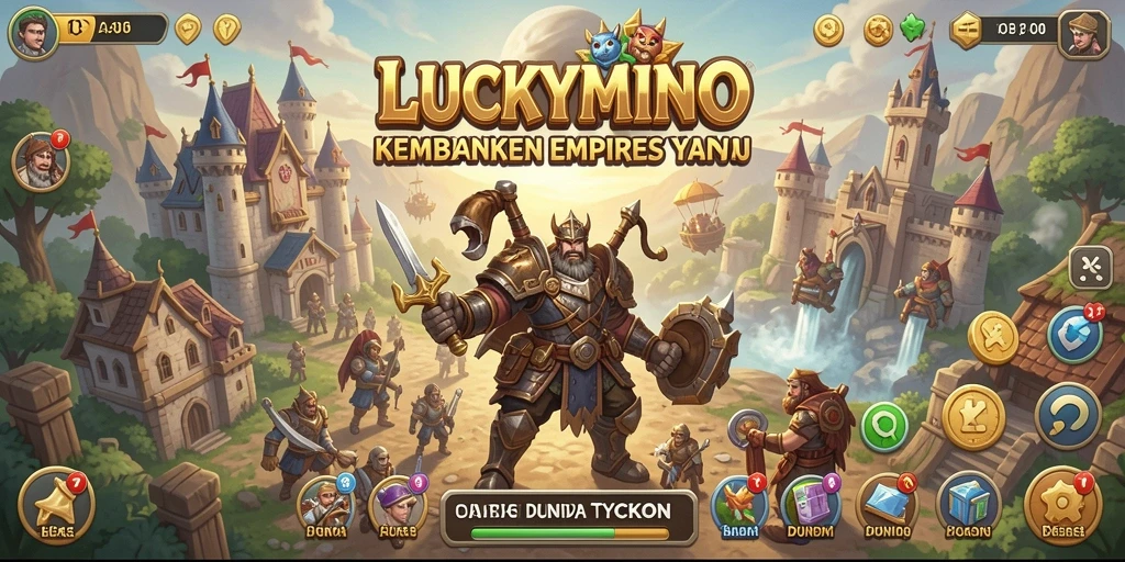 Screenshot LUCKYMINO menampilkan momen seru dalam gameplay Tycoon.
