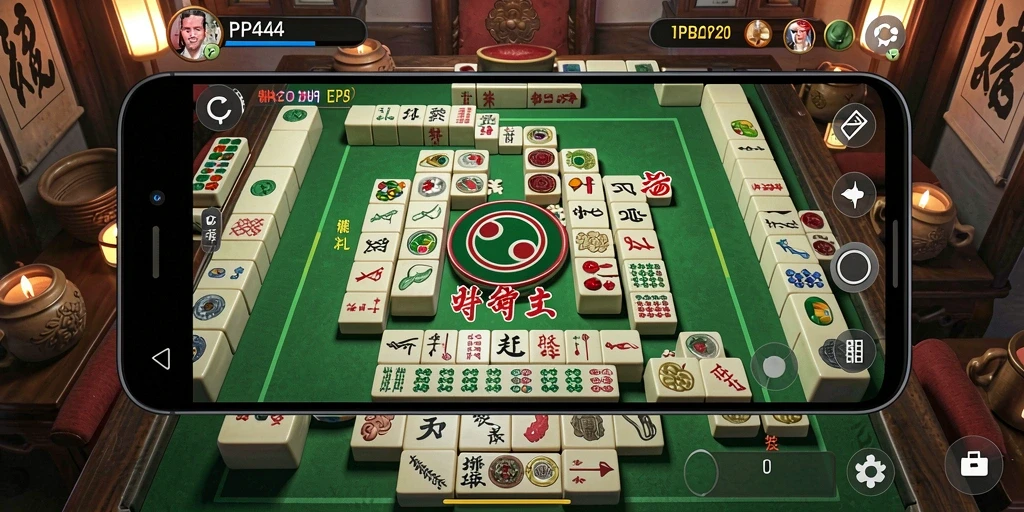 Tampilan gameplay Mahjong yang menarik dan penuh warna.