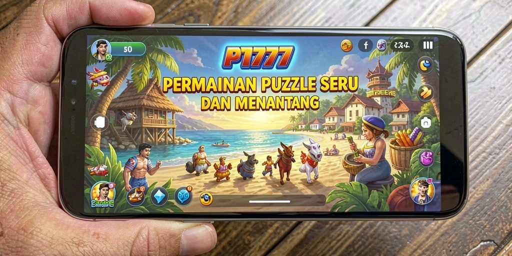 Tampilan gameplay PT777 dengan teka-teki yang menantang dan grafis cerah.