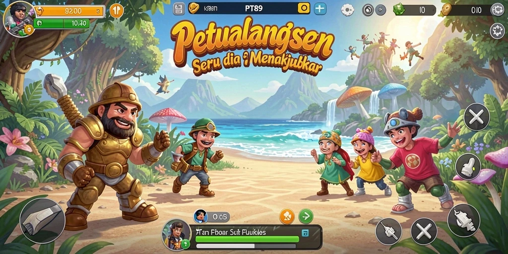Screenshot gameplay PT89 yang menunjukkan petualangan seru.