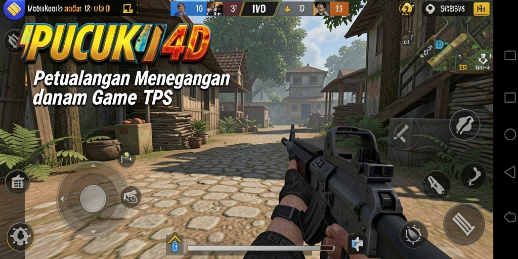 Screenshot menunjukkan aksi mendebarkan gameplay PUCUK4D dengan karakter bertempur.