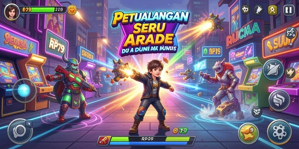 Tampilan gameplay menarik dari RP79 saat beraksi di dunia Arcade.