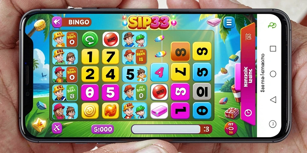 Screenshot menampilkan gameplay seru dari SIP33 dengan fitur Bingo yang menarik.