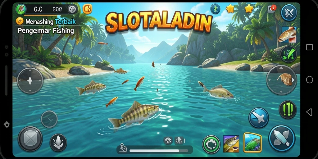 Tampilan menarik saat menangkap ikan di SLOTALADIN.