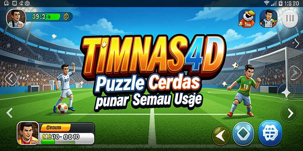 Tampilan gameplay menantang dalam TIMNAS4D dengan berbagai level Puzzle.