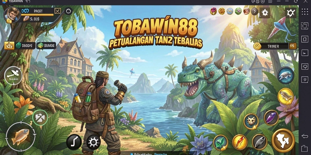 Screenshot TOBAWIN88 menunjukkan keindahan dunia terbuka yang memukau.
