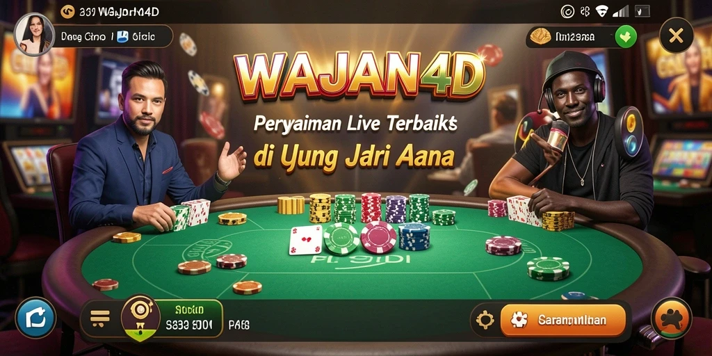 Screenshot utama WAJAN4D menampilkan gameplay Live Casino yang mendebarkan.
