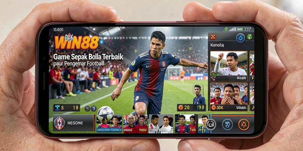 Tampilan gameplay menarik dari WIN88 dengan aksi sepak bola yang seru.